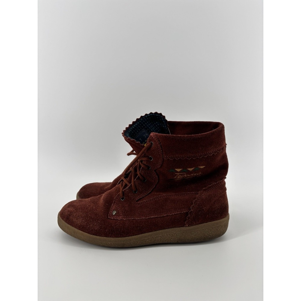 Tecnica Suede Winter Boots Sz 41 Made in Italy Moccasin Lace Up Rust Color